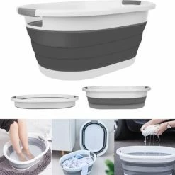 Merkloos Multifunctionele Opvouwbaar Wasmand Siliconen - Ruimtebesparende Wasemmer - 25 Liter