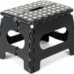 Benson Opvouwbare Kruk - Keukentrap - Zwart Wit - Tot 80 Kg -SolisVac Plus Shop 550x492 10