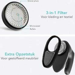 LifeGoods Elektrische Pluizenverwijderaar - Draadloos - 2 Extra Opzetstukken - Zwart 17 LifeGoods Elektrische Pluizenverwijderaar - Draadloos - 2 Extra Opzetstukken - Zwart -SolisVac Plus Shop 550x504 1