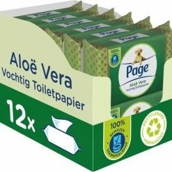 Page Vochtig Toiletpapier - 12 X 38 Stuks - Aloë Vera Vochtig Wc Papier - Voordeelverpakking -SolisVac Plus Shop 550x507 7