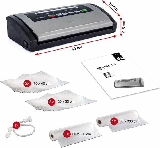 Solis Vac Plus 571 Vacumeermachine - Vacuümmachine Met Marineerfunctie - Vacuüm Sealer Met Ingebouwde Foliesnijder 10 Solis Vac Plus 571 Vacumeermachine - Vacuümmachine Met Marineerfunctie - Vacuüm Sealer Met Ingebouwde Foliesnijder - Afbeelding 10