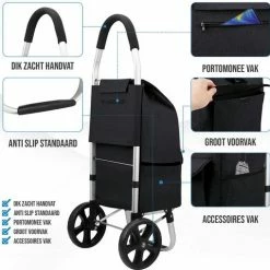 Strex Boodschappentrolley Met Wielen - Opvouwbaar - Afneembare Boodschappentas - Boodschappenwagen 14 Strex Boodschappentrolley Met Wielen - Opvouwbaar - Afneembare Boodschappentas - Boodschappenwagen -SolisVac Plus Shop 550x509 4