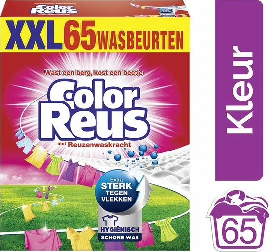 Color Reus Waspoeder Wasmiddel - Witte Reus - Voordeelverpakking - 65 Wasbeurten 4 Color Reus Waspoeder Wasmiddel - Witte Reus - Voordeelverpakking - 65 Wasbeurten - Afbeelding 4