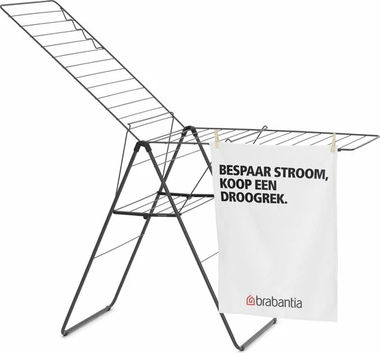 Brabantia HangOn Droogrek Inklapbaar - 25 Meter - Matt Black 8 Brabantia HangOn Droogrek Inklapbaar - 25 Meter - Matt Black - Afbeelding 8