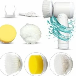 Lenga Elektrische Schoonmaakborstel - 5 In 1 Borstel - Oplaadbaar - Wasborstel - Schoonmaakmiddelen - Schrobborstels