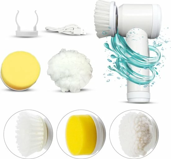 Lenga Elektrische Schoonmaakborstel - 5 In 1 Borstel - Oplaadbaar - Wasborstel - Schoonmaakmiddelen - Schrobborstels 1 Lenga Elektrische Schoonmaakborstel - 5 In 1 Borstel - Oplaadbaar - Wasborstel - Schoonmaakmiddelen - Schrobborstels