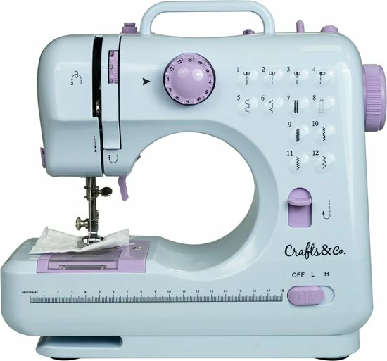 Crafts & Co. Crafts & Co Naaimachine - Ideaal Voor Beginners - 12 Ingebouwde Steken 1 Crafts & Co. Crafts & Co Naaimachine - Ideaal Voor Beginners - 12 Ingebouwde Steken
