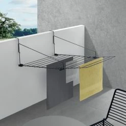 Tomado - Metaltex Tomado Denhaag Radiator/Balkon Droogrek - 9m Drooglengte - Mat Zwart