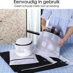 Merkloos Waszakken - Wasnetten - Bescherm Je Wasgoed En Wasmachine - Packing Cubes - Travel Organizer - 7 Stuks -SolisVac Plus Shop 550x517 7