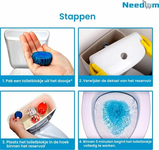 Needum ® Toiletblokjes Voor Inbouwreservoirs – WC-blokjes – Toiletblokken In Een Voordeelverpakking – 30 Stuks 7 Needum ® Toiletblokjes Voor Inbouwreservoirs – WC-blokjes – Toiletblokken In Een Voordeelverpakking – 30 Stuks - Afbeelding 7