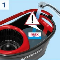 Vileda TURBO 3in1 Mop Met Zwenkkop + Pedaalemmer -SolisVac Plus Shop 550x519