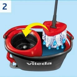 Vileda TURBO 3in1 Mop Met Zwenkkop + Pedaalemmer -SolisVac Plus Shop 550x520
