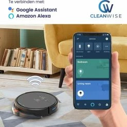 CleanWise - D2 Deluxe - Robotstofzuiger Met Dweilfunctie - Dweilrobot - Robot Stofzuiger - Stofzuiger Robot - Robotstofzuiger Met Laadstation - Black Friday 2022 -SolisVac Plus Shop 550x521 10