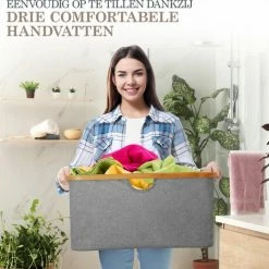 MIRI Opvouwbare Wasmand – Heupwasmand – Wasmanden – Opbergmand – Wasbox – 45L – Bamboe – Laundry Basket -SolisVac Plus Shop 550x522 13