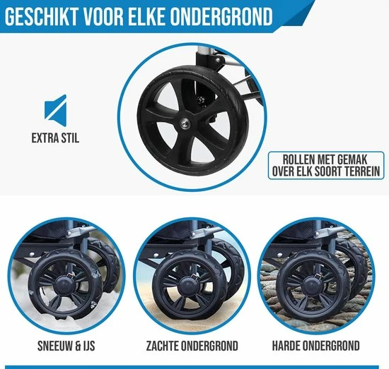 Strex Boodschappentrolley Met Wielen - Opvouwbaar - Afneembare Boodschappentas - Boodschappenwagen 5 Strex Boodschappentrolley Met Wielen - Opvouwbaar - Afneembare Boodschappentas - Boodschappenwagen - Afbeelding 5