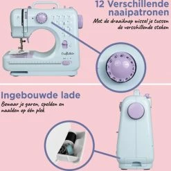 Crafts & Co. Crafts & Co Naaimachine - Ideaal Voor Beginners - 12 Ingebouwde Steken 14 Crafts & Co. Crafts & Co Naaimachine - Ideaal Voor Beginners - 12 Ingebouwde Steken -SolisVac Plus Shop 550x523 8
