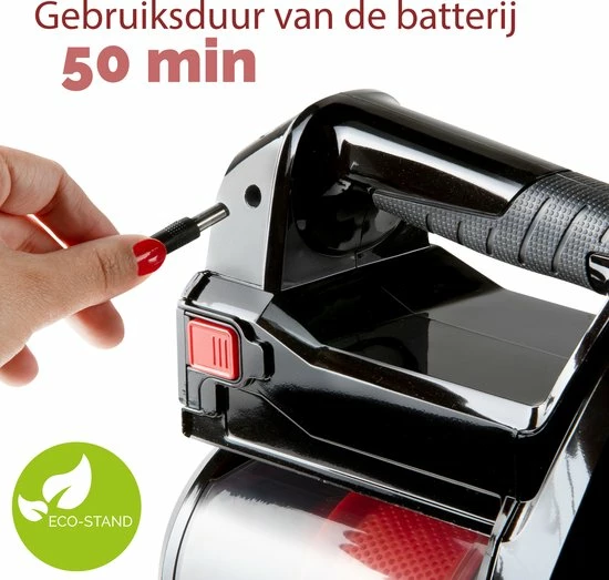 PRIMO Stofzuiger Zonder Zak PR504SV - 3-in-1 Steelstofzuiger Draadloos - Kruimelzuiger - HEPA Filter - Zwart/Rood 5 PRIMO Stofzuiger Zonder Zak PR504SV - 3-in-1 Steelstofzuiger Draadloos - Kruimelzuiger - HEPA Filter - Zwart/Rood - Afbeelding 5