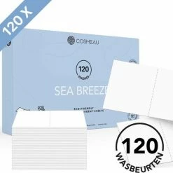 Cosmeau Wasmiddel Wasstrips 120 Wasbeurten Zeebries Wasvellen Detergent Sheets Eco Laundry Strips - Cosmo Cosmea Kosmo