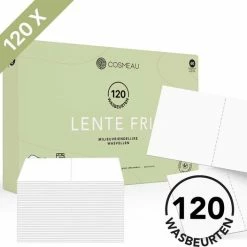 Cosmeau Wasmiddel Wasstrips 120 Wasbeurten Lentefris Wasvellen Detergent Sheets - Fris Plasticvrij Biologisch Afbreekbaar Eco