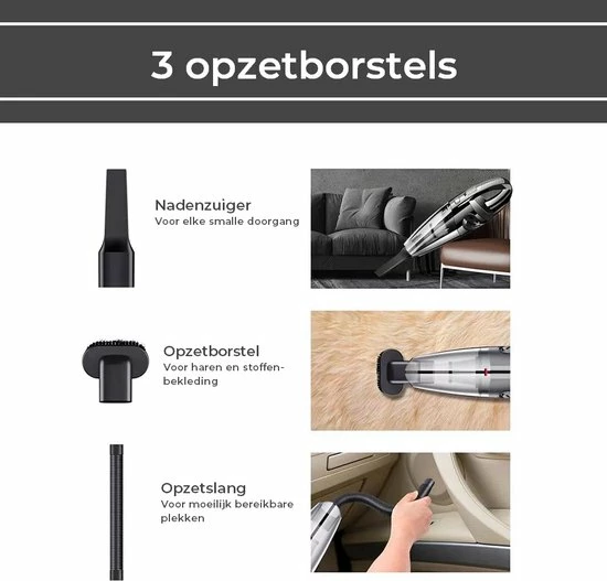 Kruimeldief Snoerloos - Kruimelzuiger Zwart Van Zedar 3 Kruimeldief Snoerloos - Kruimelzuiger Zwart Van Zedar - Afbeelding 3