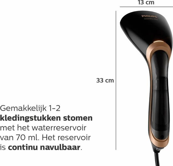 Philips Steam&Go Plus GC365/80 - Kledingstomer - Zwart 15 Philips Steam&Go Plus GC365/80 - Kledingstomer - Zwart - Afbeelding 15