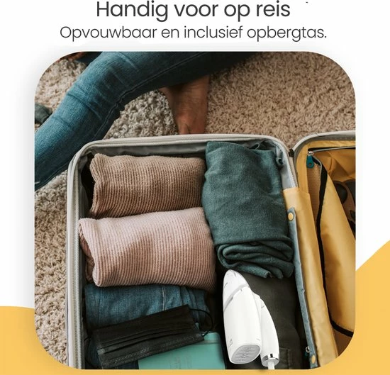 Goliving Kledingstomer - Handstomer Voor Kleding/textiel/stof - Stoomstrijkijzer - Handstoomreiniger - Handstomer - Opvouwbaar - Incl. Reis-etui - Wit 6 Goliving Kledingstomer - Handstomer Voor Kleding/textiel/stof - Stoomstrijkijzer - Handstoomreiniger - Handstomer - Opvouwbaar - Incl. Reis-etui - Wit - Afbeelding 6