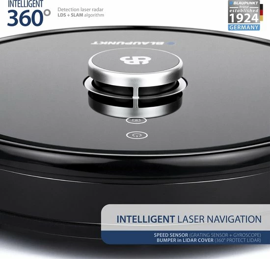 Blaupunkt Bluebot XTREME BPK-VCBB1XTE - Robotstofzuiger Met Dweilfunctie - Laser Navigatie - 3000Pa 12 Blaupunkt Bluebot XTREME BPK-VCBB1XTE - Robotstofzuiger Met Dweilfunctie - Laser Navigatie - 3000Pa - Afbeelding 12