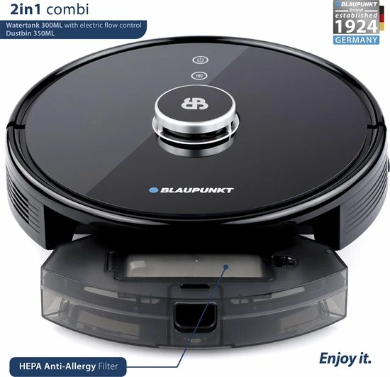 Blaupunkt Bluebot XTREME BPK-VCBB1XTE - Robotstofzuiger Met Dweilfunctie - Laser Navigatie - 3000Pa 8 Blaupunkt Bluebot XTREME BPK-VCBB1XTE - Robotstofzuiger Met Dweilfunctie - Laser Navigatie - 3000Pa - Afbeelding 8