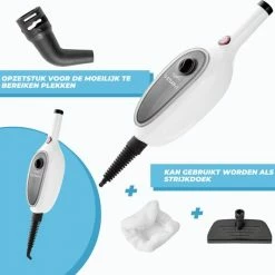 Media Evolution STEAM-IT 2 In 1 Stoomreiniger Én Handstomer - Met Opzetstukken Voor Alle Vloeren, Bank, Badkamer En Tapijt - Wit 30 Media Evolution STEAM-IT 2 In 1 Stoomreiniger Én Handstomer - Met Opzetstukken Voor Alle Vloeren, Bank, Badkamer En Tapijt - Wit -SolisVac Plus Shop 550x533