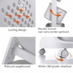 Sens Design Wassorteerder – Wasmand Met 3 Vakken - Op Wieltjes 19 Sens Design Wassorteerder – Wasmand Met 3 Vakken - Op Wieltjes -SolisVac Plus Shop 550x533 3