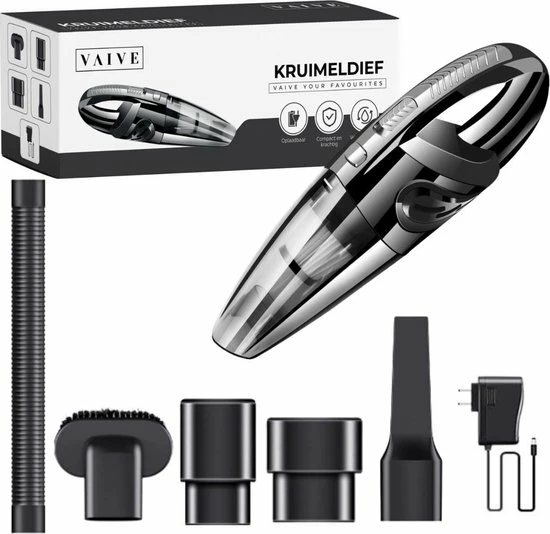 VAIVE Kruimeldief Snoerloos - Kruimelzuiger - Zwart / Grijs 7 VAIVE Kruimeldief Snoerloos - Kruimelzuiger - Zwart / Grijs - Afbeelding 7
