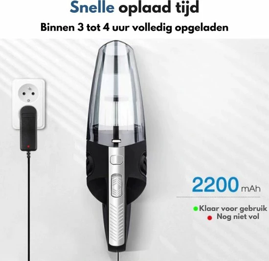 VAIVE Kruimeldief Snoerloos - Kruimelzuiger - Zwart / Grijs 3 VAIVE Kruimeldief Snoerloos - Kruimelzuiger - Zwart / Grijs - Afbeelding 3