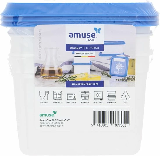 Amuse® | Diepvriesdoos Alaska 750ml | 6 Stuks | Bewaardoos 2 Amuse® | Diepvriesdoos Alaska 750ml | 6 Stuks | Bewaardoos - Afbeelding 2