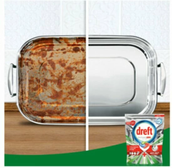 Dreft Platinum Plus All In One - Vaatwastabletten - Fresh Herbal Breeze - Voordeelverpakking 5 X 16 Stuks 3 Dreft Platinum Plus All In One - Vaatwastabletten - Fresh Herbal Breeze - Voordeelverpakking 5 X 16 Stuks - Afbeelding 3