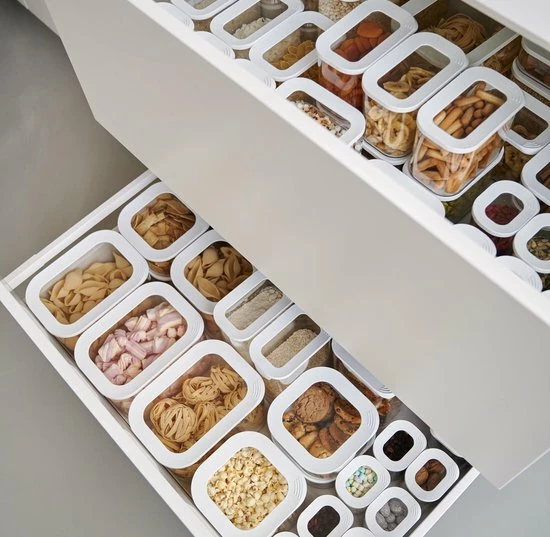 Mepal – Starterset Bewaardoos Modula – 7-delig – Wit – Bewaardozen Voedsel – Voorraaddozen - Stapelbaar 5 Mepal – Starterset Bewaardoos Modula – 7-delig – Wit – Bewaardozen Voedsel – Voorraaddozen - Stapelbaar - Afbeelding 5