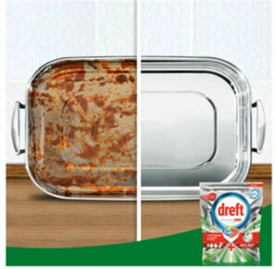 Dreft Platinum Plus All In One - Vaatwastabletten - Citroen - Voordeelverpakking 5 X 16 Stuks 4 Dreft Platinum Plus All In One - Vaatwastabletten - Citroen - Voordeelverpakking 5 X 16 Stuks - Afbeelding 4