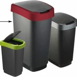 Rotho Twist Prullenbak- 50L - 60,2cm - Met Kanteldeksel - Zilver/Zwart 14 Rotho Twist Prullenbak- 50L - 60,2cm - Met Kanteldeksel - Zilver/Zwart -SolisVac Plus Shop 550x538 10