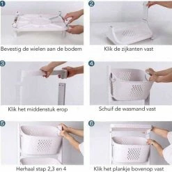 Sens Design Wassorteerder – Wasmand Met 3 Vakken - Op Wieltjes 22 Sens Design Wassorteerder – Wasmand Met 3 Vakken - Op Wieltjes -SolisVac Plus Shop 550x538 5