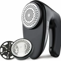 LifeGoods Elektrische Pluizenverwijderaar - Draadloos - 2 Extra Opzetstukken - Zwart