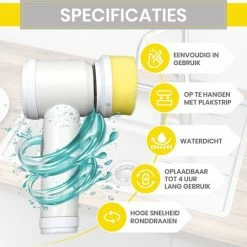 Lenga Elektrische Schoonmaakborstel - 5 In 1 Borstel - Oplaadbaar - Wasborstel - Schoonmaakmiddelen - Schrobborstels 15 Lenga Elektrische Schoonmaakborstel - 5 In 1 Borstel - Oplaadbaar - Wasborstel - Schoonmaakmiddelen - Schrobborstels -SolisVac Plus Shop 550x540