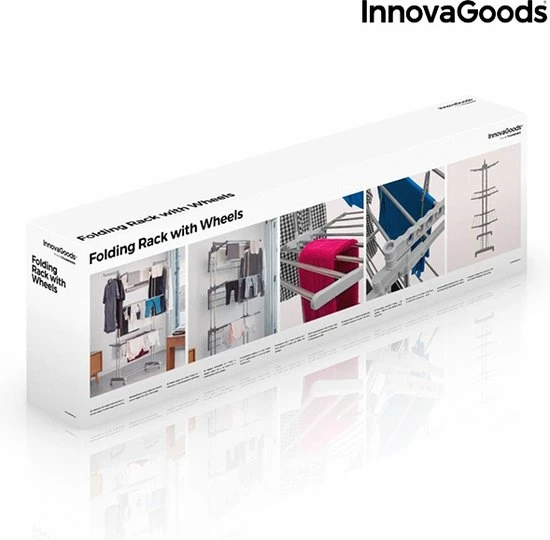 Innovagoods OPVOUWBARE WASLIJN MET WIELEN (18 STANGEN) - Waslijn - Waslijn Uittrekbaar - Drooglijn - Droogtoren - Wasrek Inklapbaar - Wasrek - Droogrek 8 Innovagoods OPVOUWBARE WASLIJN MET WIELEN (18 STANGEN) - Waslijn - Waslijn Uittrekbaar - Drooglijn - Droogtoren - Wasrek Inklapbaar - Wasrek - Droogrek - Afbeelding 8