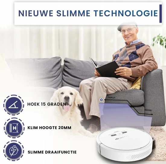 Heevey Robotstofzuiger Met Dweilfunctie - Slimme Navigatie - Automatisch Oplaadstation - Inclusief App & Afstandsbediening 2 Heevey Robotstofzuiger Met Dweilfunctie - Slimme Navigatie - Automatisch Oplaadstation - Inclusief App & Afstandsbediening - Afbeelding 2