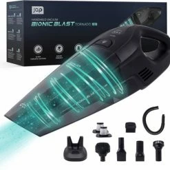 JAP Appliances JAP Tornado S3 - Alles In één Kruimelzuiger - Vast En Vloeibaar - 5 Kopstukken Auto Huis - Snoerloos - Met Ophanging - 22,2V