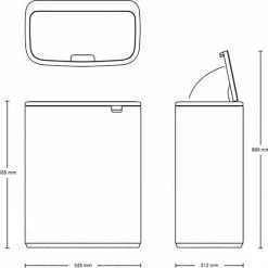 Brabantia Bo Touch Bin Prullenbak - 2 X 30 L - Platinum 23 Brabantia Bo Touch Bin Prullenbak - 2 X 30 L - Platinum -SolisVac Plus Shop 550x544 16