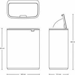 Brabantia Bo Touch Bin Prullenbak - 60 L - Matt Black 23 Brabantia Bo Touch Bin Prullenbak - 60 L - Matt Black -SolisVac Plus Shop 550x544 17