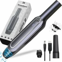 DynaBright Kruimeldief - Nat En Droog - Stofzuiger Zonder Zak - 6000PA - Vacuum Cleaner - USB Oplaadbaar - Kruimeldief Snoerloos - Stofzuiger - Met Stofzuigermond - Draadloos