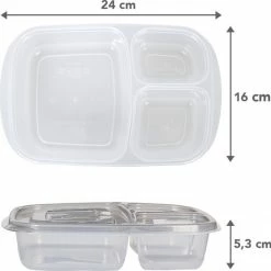 Lock&Lock Meal Prep Bakjes - Diepvriesbakjes - Vershoudbakjes Set Met Deksel - Magnetron Bakjes - Met 3 Compartimenten - Stevig En Herbruikbaar - BPA Vrij - Set Van 6 Stuks - 965ml 17 Lock&Lock Meal Prep Bakjes - Diepvriesbakjes - Vershoudbakjes Set Met Deksel - Magnetron Bakjes - Met 3 Compartimenten - Stevig En Herbruikbaar - BPA Vrij - Set Van 6 Stuks - 965ml -SolisVac Plus Shop 550x548 3