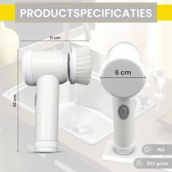 Lenga Elektrische Schoonmaakborstel - 5 In 1 Borstel - Oplaadbaar - Wasborstel - Schoonmaakmiddelen - Schrobborstels 11 Lenga Elektrische Schoonmaakborstel - 5 In 1 Borstel - Oplaadbaar - Wasborstel - Schoonmaakmiddelen - Schrobborstels -SolisVac Plus Shop 550x548 8