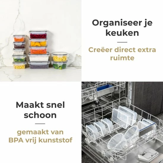 Vershoudbakjes - Meal Prep Bakjes - Lunchbox - Diepvriesbakjes - Vershouddoos - Vershoudbakjes Set - Plastic Bakjes - Voedselcontainer - Magnetron Bakjes Met Deksel - 16 Stuks - BPA Vrij - Stosh 12 Vershoudbakjes - Meal Prep Bakjes - Lunchbox - Diepvriesbakjes - Vershouddoos - Vershoudbakjes Set - Plastic Bakjes - Voedselcontainer - Magnetron Bakjes Met Deksel - 16 Stuks - BPA Vrij - Stosh - Afbeelding 12