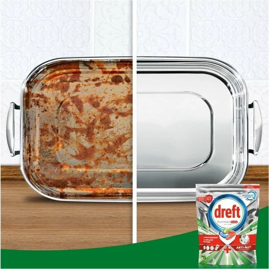 Dreft Platinum Plus All In One - Vaatwastabletten - Voordeelverpakking 5x19 Stuks 4 Dreft Platinum Plus All In One - Vaatwastabletten - Voordeelverpakking 5x19 Stuks - Afbeelding 4